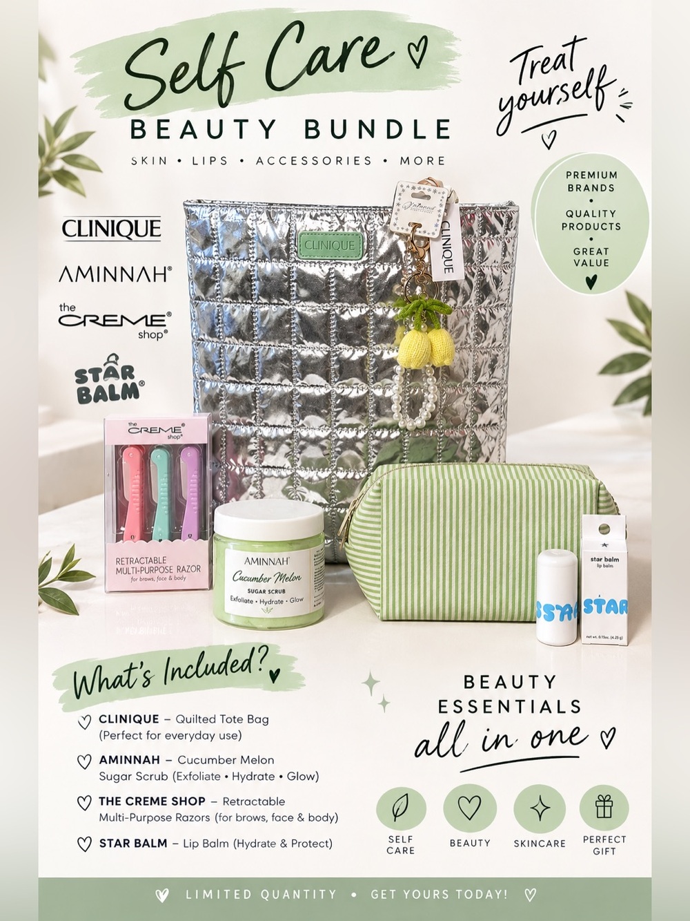 Treat yourself with Clinique tote bundle (6 pieces)